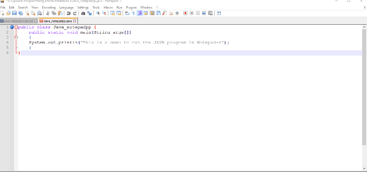 Use Notepad++ to Compile and Run Java Programs Delft Stack